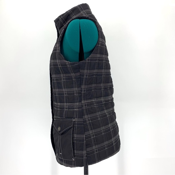 Geoffrey Beene Sport Black Plaid Lightweight Puffer Vest, Medium - Picture 6 of 16